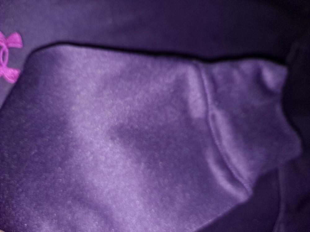 Under Armour 2 Tone Purple Hooded Sweatshirt with Front Logo Size Small - Picture 4 of 5